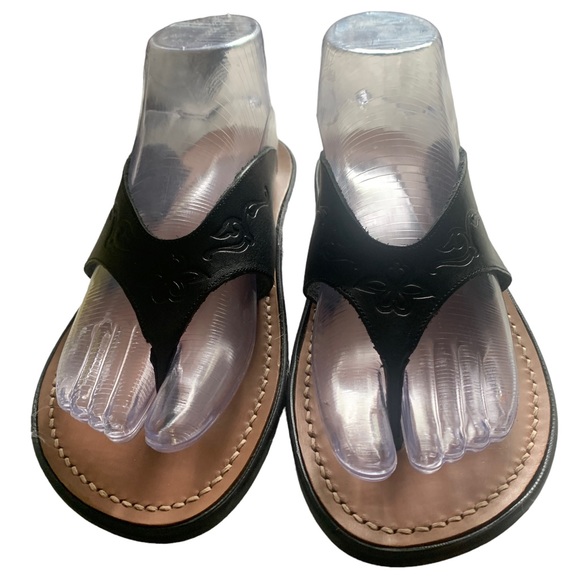 MUNRO SPORT Women’s Black Leather Thong Sculpted Collection Size 7 - Picture 5 of 13